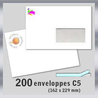 200 enveloppes C5 162x229