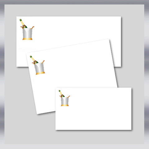 Enveloppe bouteille de champagne