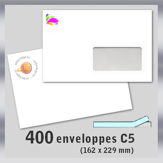 400 enveloppes C5 162x229