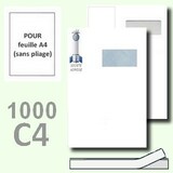 1000 enveloppes C4 229x324 mm