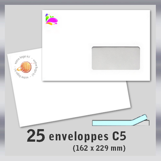 25 enveloppes C5 162x229