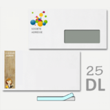 25 enveloppes DL 110x220 mm