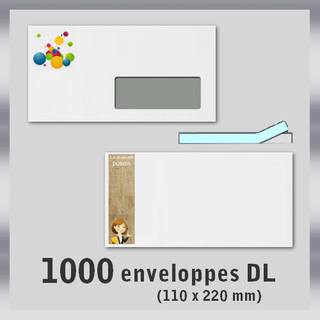 1000 enveloppes DL 110x220