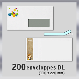 Format C4, Classique, Enveloppes, 400 enveloppes C4 324x229 mm avec logo