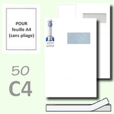 50 enveloppes C4 A4 229x324 mm