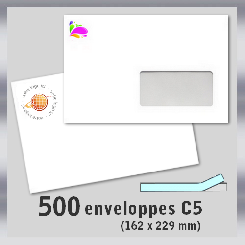 enveloppe C5 (22,9x16.2cm) Impression enveloppes
