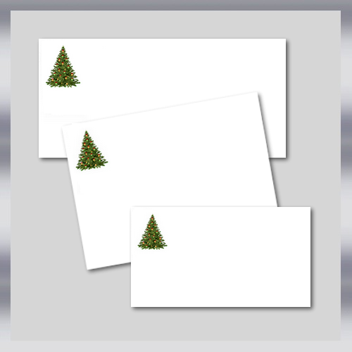 Lot de 5 enveloppes - Sapin de Noël